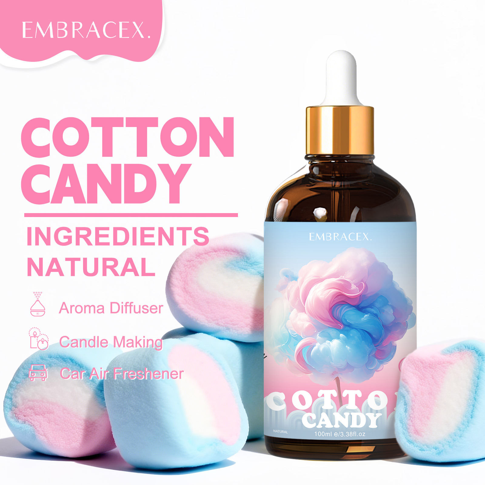 100ml Cotton Candy Fragrance O - огляд і ціна Candle Making Supplies