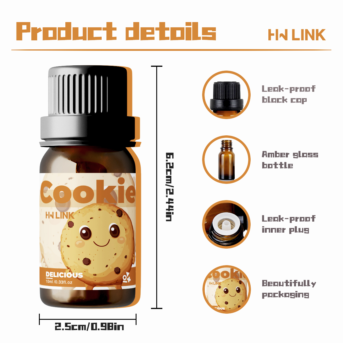 10ml Cookie Fragrance Oils For - огляд і ціна Candle Making Supplies