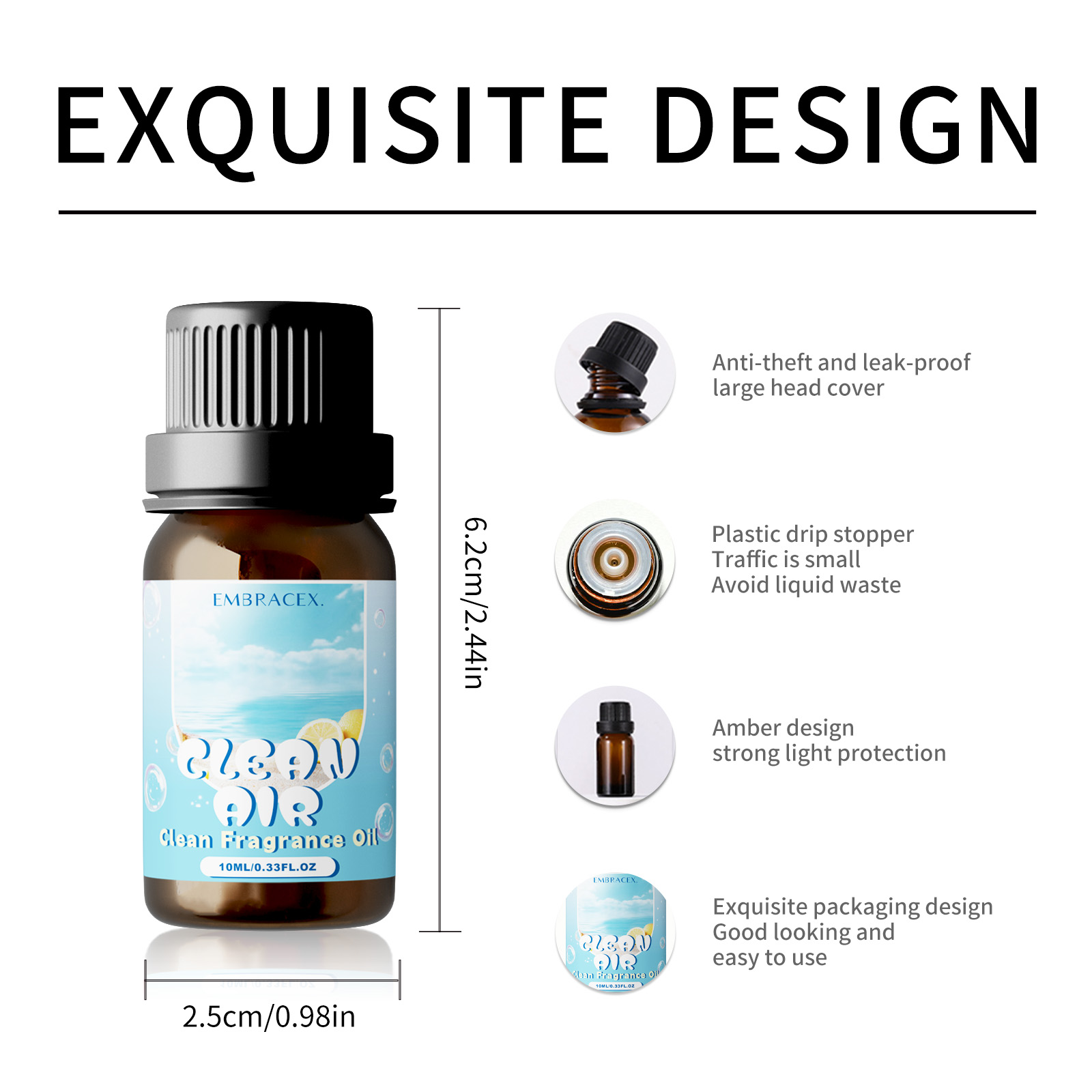 10ml Clean Air Fragrance Oils  - огляд і ціна Candle Making Supplies