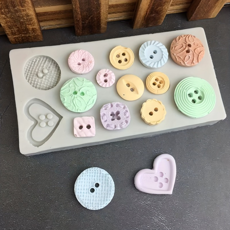 Buttons Shape Silicone Mold Si - огляд і ціна Candle Making Supplies