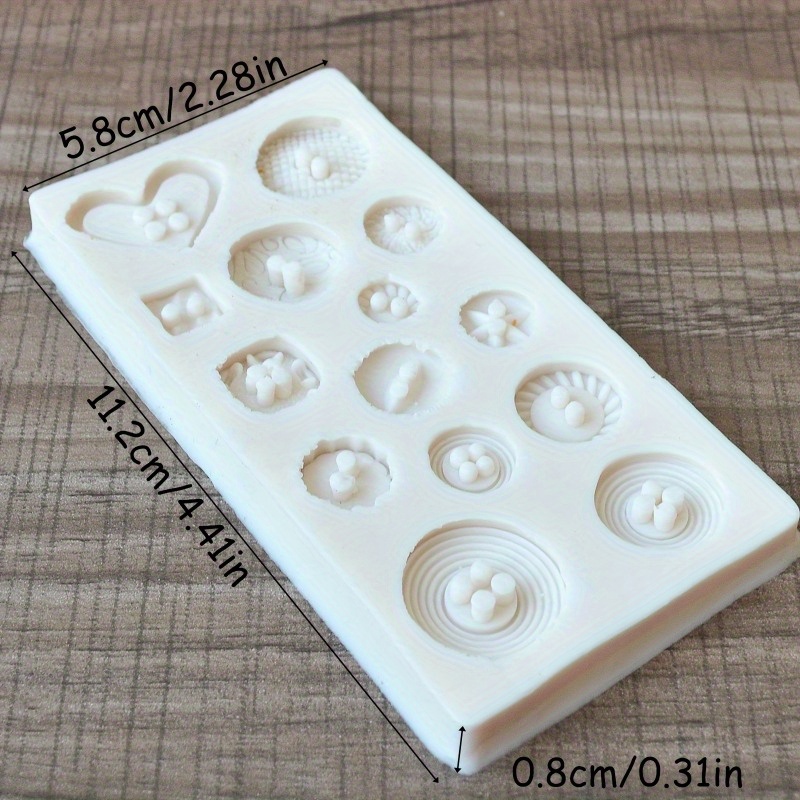 Buttons Shape Silicone Mold Si - огляд і ціна Candle Making Supplies