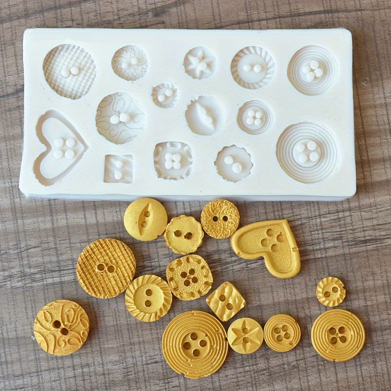 Buttons Shape Silicone Mold Si - огляд і ціна Candle Making Supplies