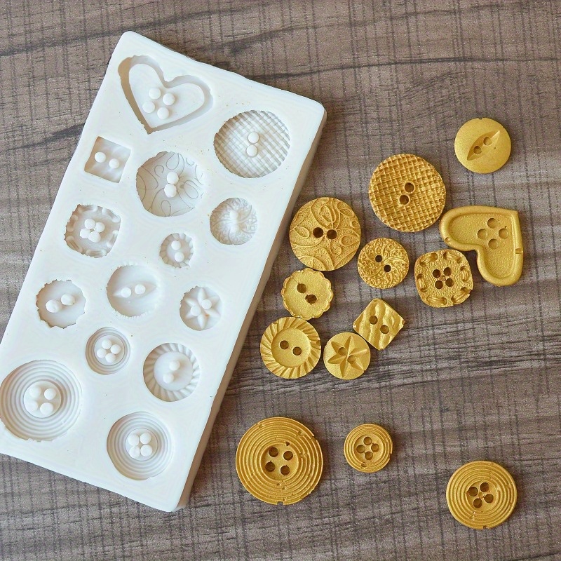 Buttons Shape Silicone Mold Si - огляд і ціна Candle Making Supplies