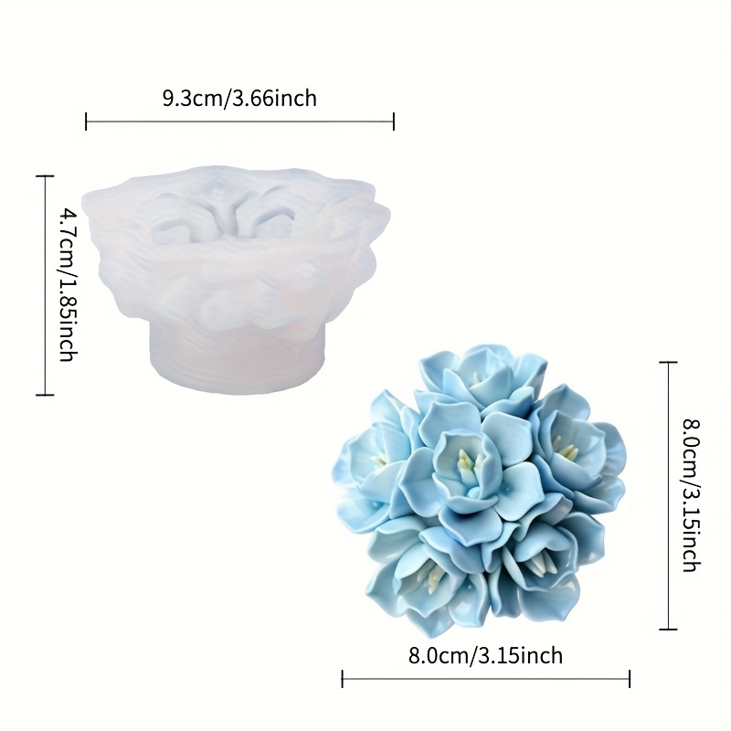 1 Hydrangea Candle Silicone Mo - огляд і ціна Candle Making Items