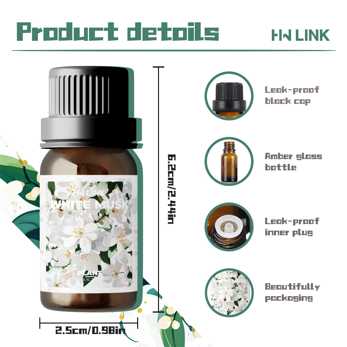 10ml White Musk Fragrance Oils - огляд і ціна Candle Making Supplies