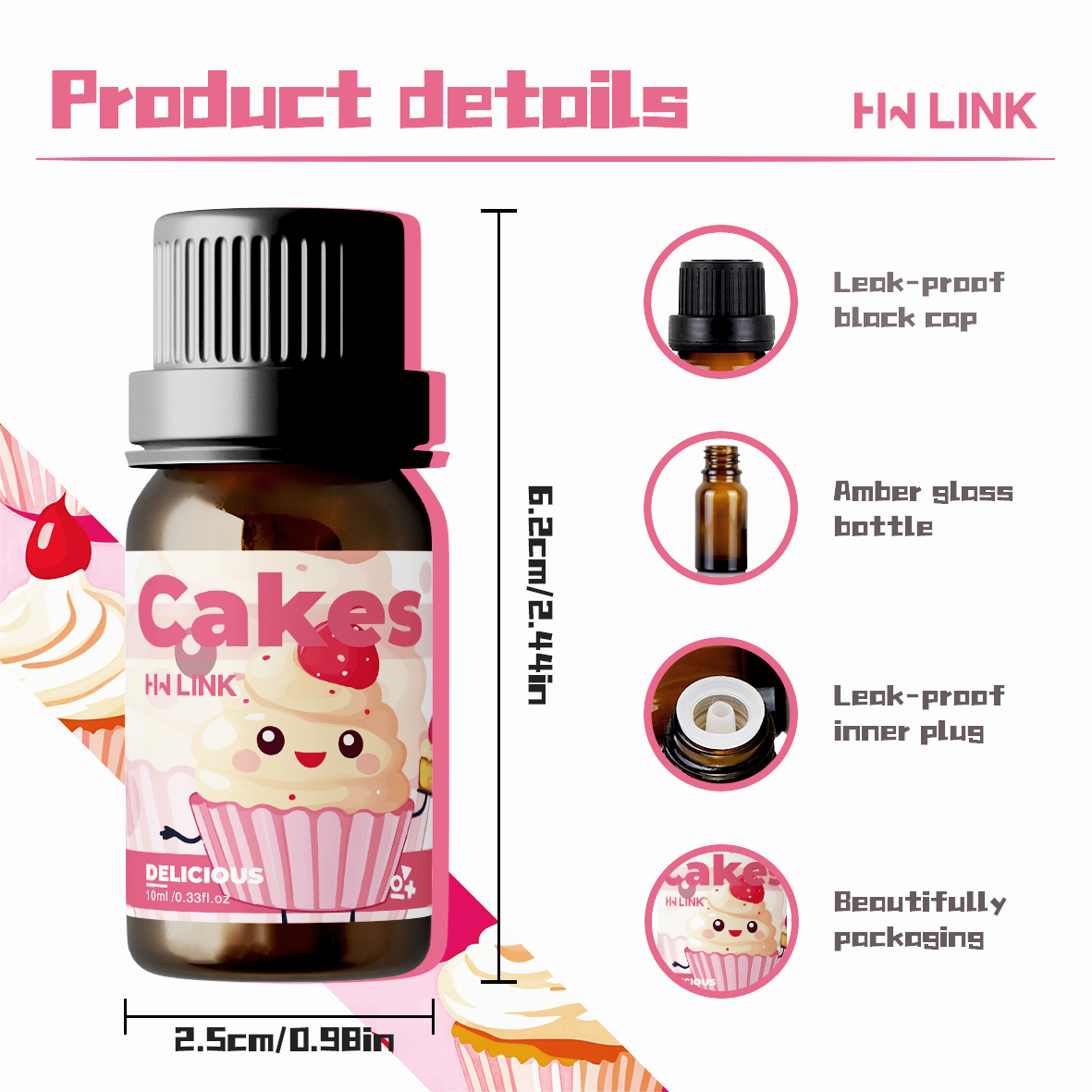 10ml Cakes Fragrance Oils Cand - огляд і ціна Candle Making Fragrances