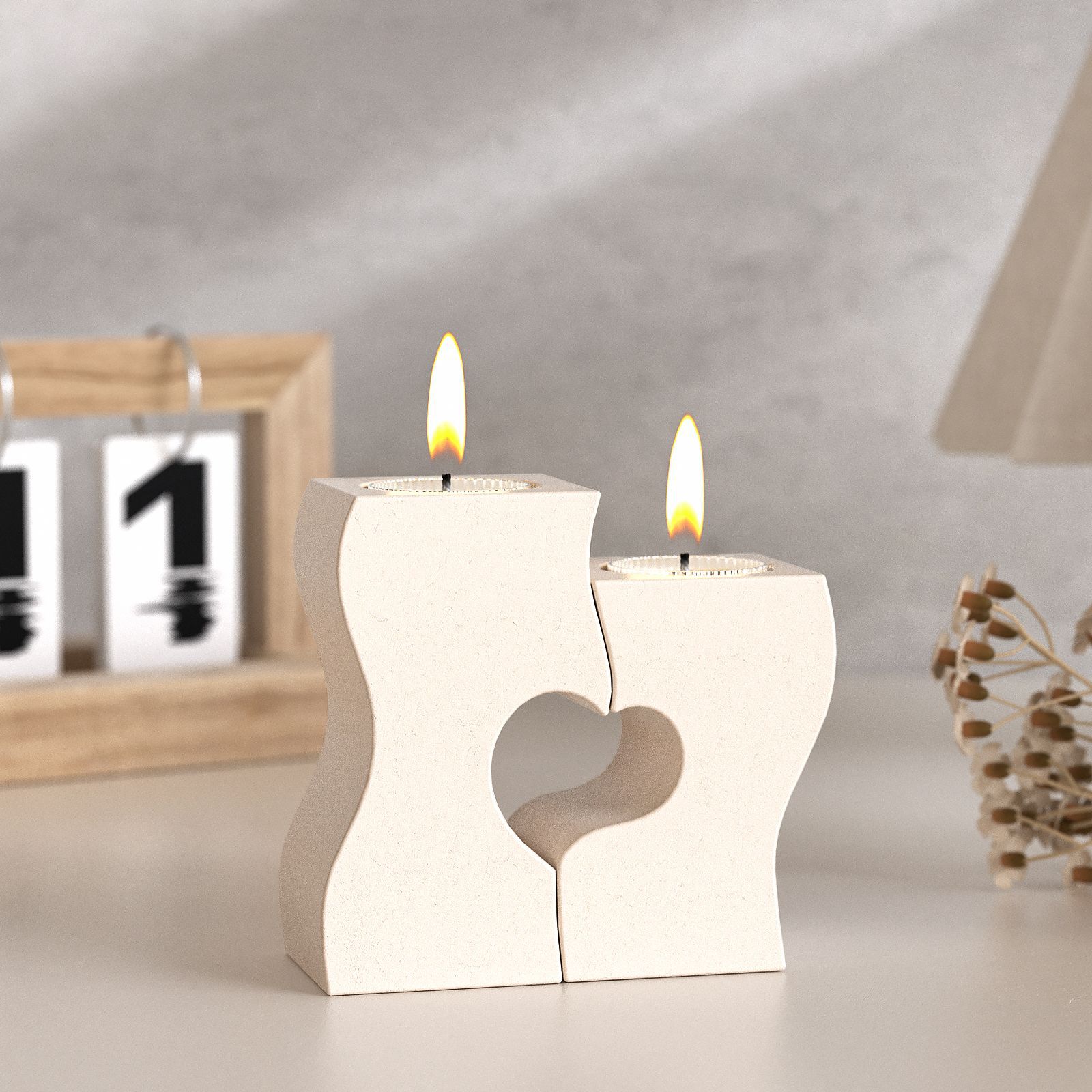 S Heart Candlestick Silicone M - огляд і ціна Candle Making Supplies
