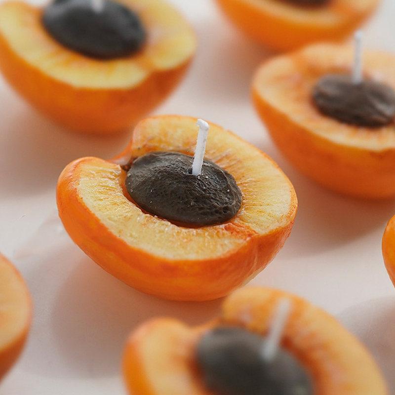 3D Apricot Fruit Candle Silico - огляд і ціна Candle Making Supplies