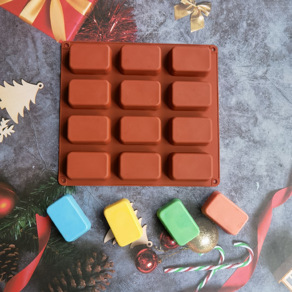 12 Cavity Square Silicone Soap - огляд і ціна Candle Making Workshop