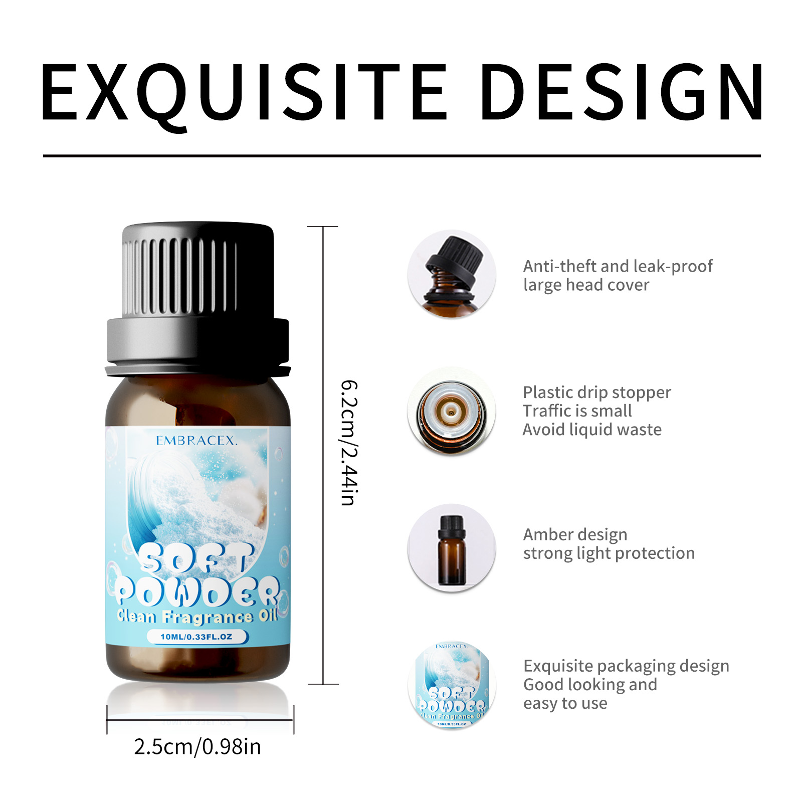 10ml Soft Powder Essential Oil - огляд і ціна Candle Making Fragrances