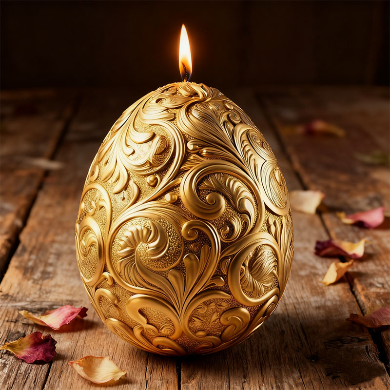 Gilded Baroque Easter Egg Cand - огляд і ціна Candle Making Workshop